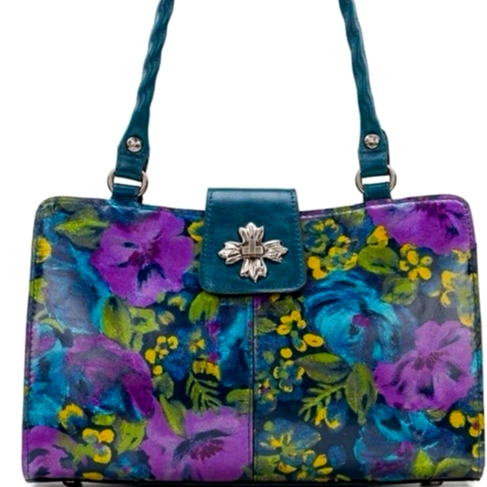 Patricia Nash Rosina Satchel in Deep Blue Nature